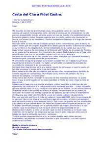 1965 Carta De Despedida Del Che Guevara A Fidel