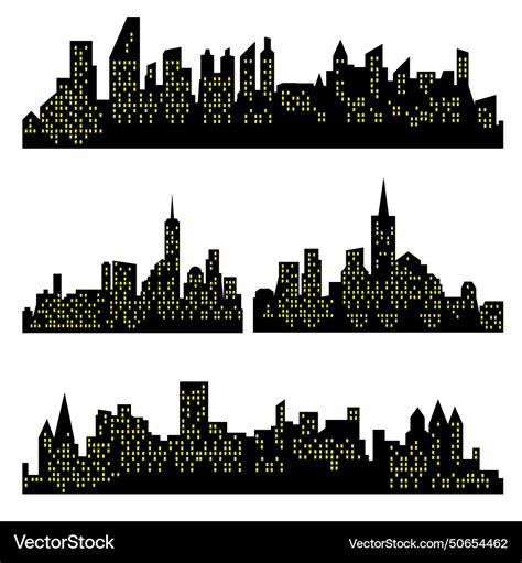 City background in the evening drawing Royalty Free Vector