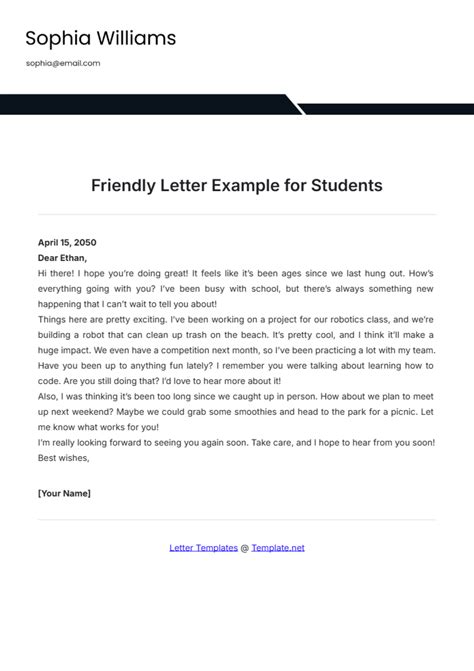 Free Friendly Letter Templates And Examples Edit Online And Download