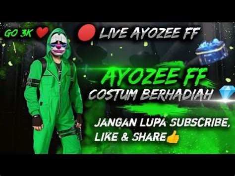 LIVE FF MABAR BERHADIAH CR BERHADIAH Cek Deskripsi YouTube