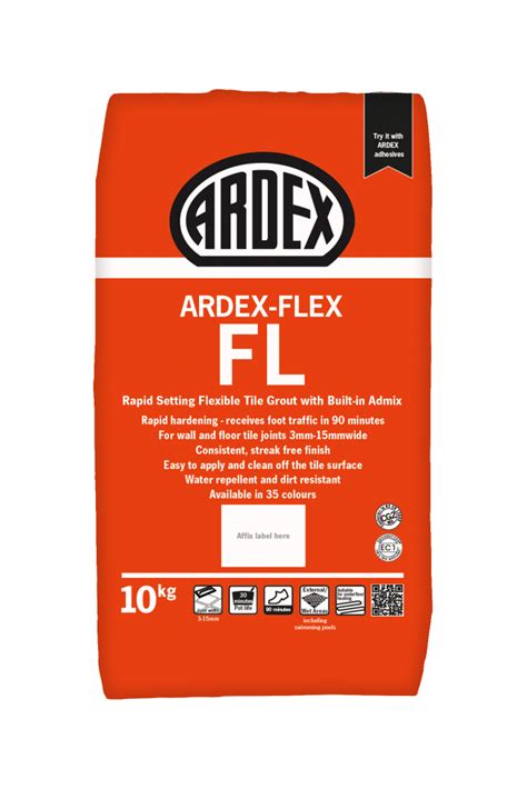 Ardex Flex Fl Flexible Rapid Set Tile Grout For Wide Joints