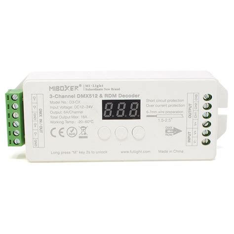 SBL D3CX MiBoxer 3 Channel Constant Voltage DMX512 RDM Decoder SBL