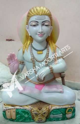 Multicolor Marble Guru Gorakhnath Statue For Worship Indoor And