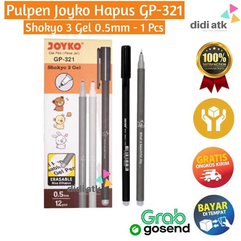 Erasable Gel Pen Pulpen Bisa Dihapus Joyko GP 321 Shokyo 3 Gel 1 Pcs