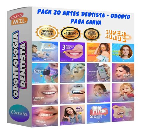 Pack Canva Dentista Odonto Templates Editável 30 Artes 2 0