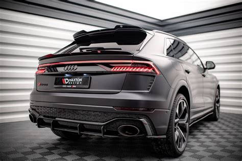 Maxton Heck Ansatz Flaps Diffusor für Audi RSQ8 Mk1 schwarz Hochglanz