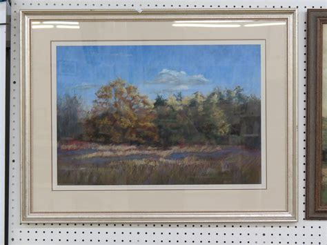 Carolyn Schrock Pastel Autumn Landscape Auction