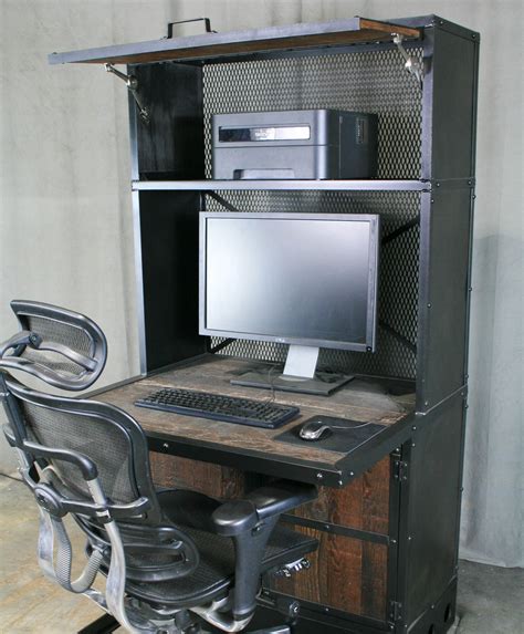 Buy Hand Crafted Vintage Industrial Deskworkstation Rustic Reclaimed