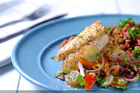 Pan-Fried Snapper Fillet with Fresh Grape Salsa Recipe