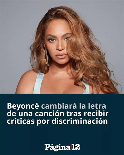 Beyoncé cambiará la letra de una canción considerada ofensiva para