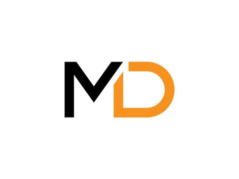 Premium Vector Md Logo Design