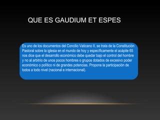 GAUDIUM ET SPES PPT