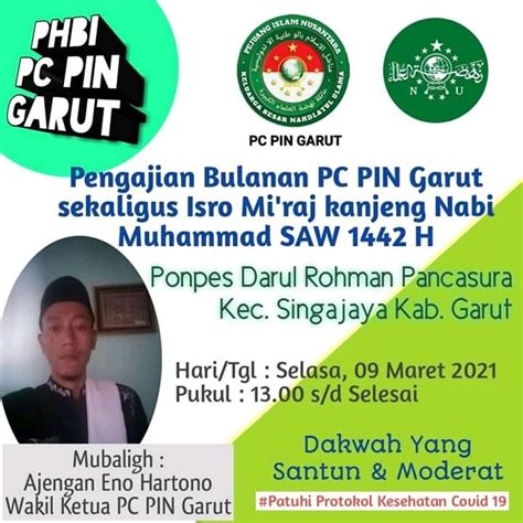 PENGAJIAN BULANAN KE TIGA PC.PIN GARUT | PC PIN GARUT