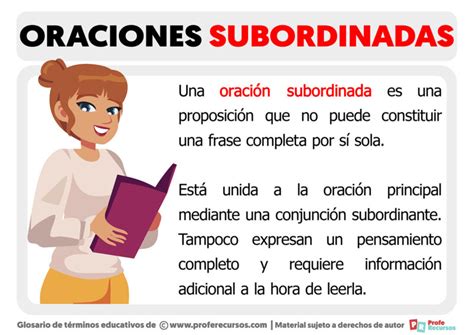 ¿qué Son Las Oraciones Subordinadas