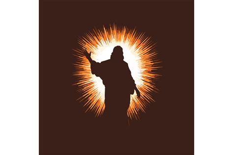 Svg Jesus Silhouette Shining Vector Illu Graphic By Lofianimations