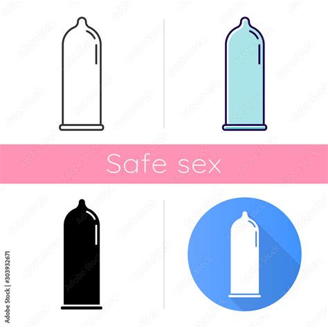 Contraceptive Icon Male Latex Condom Rubber Preservative For Safe Sex