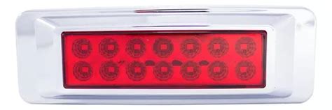 Plafón Lateral 14 Leds Estrobo Rojo Rectangular Tunelight