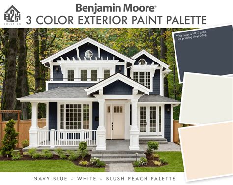 Exterior Paint Color, Navy Blue House Color, Benjamin Moore Color ...