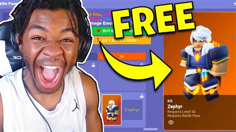 How To Get Free Zephyr Kit Battlepass Roblox Bedwars Youtube