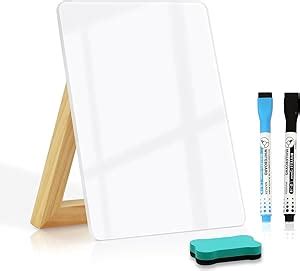 QUEENLINK Desktop Glass Dry Erase Board Small Glass Whiteboard With