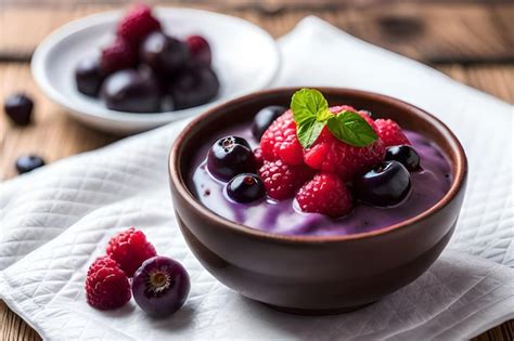 Postre Peruano Mazamorra Morada Foto Premium