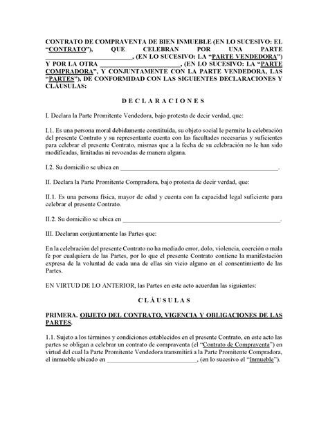 Contrato De Compraventa Bien Mueble O Inmueble Legalario