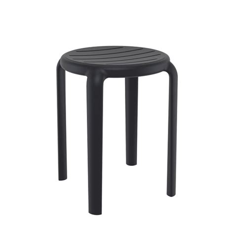 Tabouret Tom Par Siesta Noir Polypropyl Ne Renforc De Fibre De