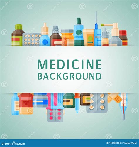 Medicine Background Banner Vector Illustration Medicine Pharmacy