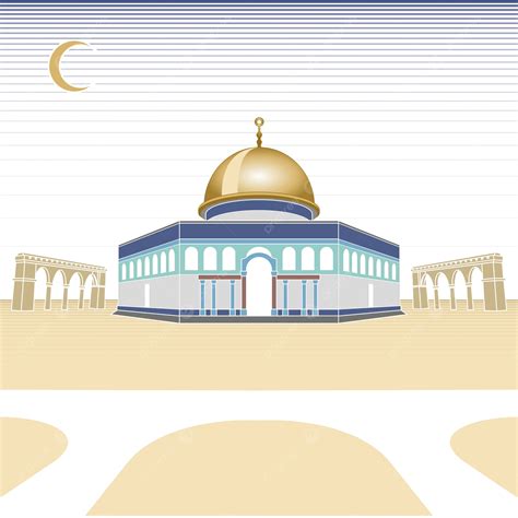 Mezquita De Al Aqsa Palestina Vector Png Dibujos Mezquita Aqsa