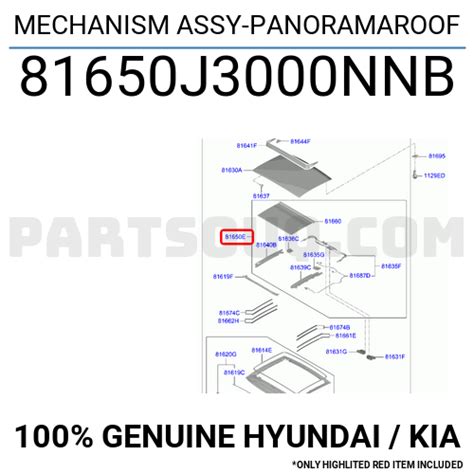 Mechanism Assy Panoramaroof J Nnb Hyundai Kia Parts Partsouq