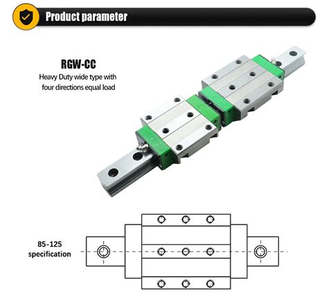 China Rgh Rgw Linear Rail And Block Square Linear Guide Rails Rgr With