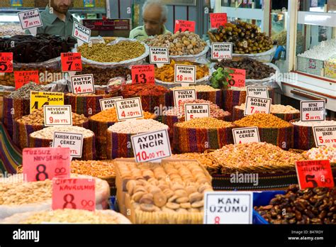 Turkey Istanbul Spice Market In The Egyptian Bazaar Stock Photo Alamy