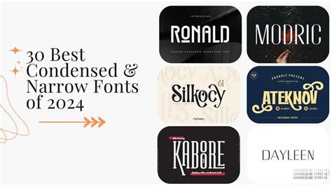 The Best Condensed And Narrow Font Styles Of