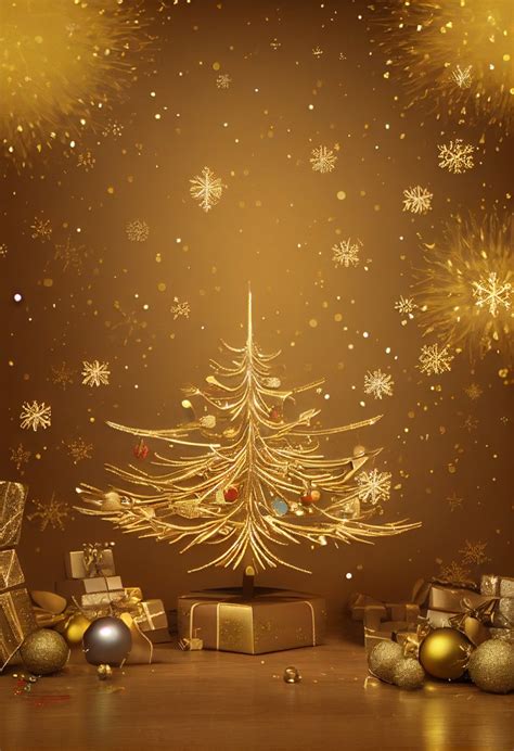 Free Gold Christmas Background Design