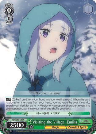 Visiting The Village Emilia Parallel Foil Re Zero The Frozen Bond