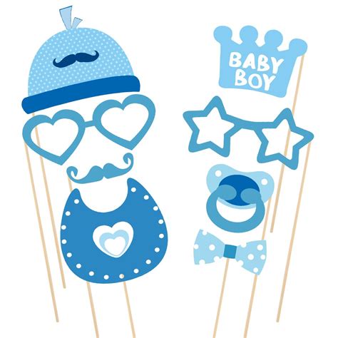 Baby Shower Photo Props Baby Bottle Masks Photobooth Props It S A Boy