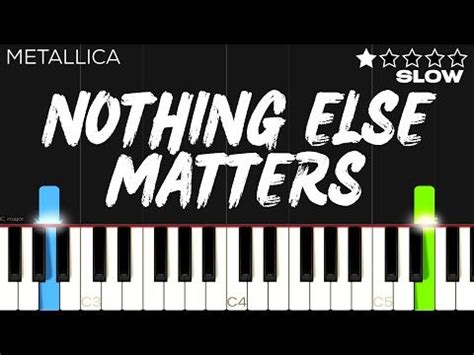 Metallica Nothing Else Matters Easy Slow Piano Tutorial Piano