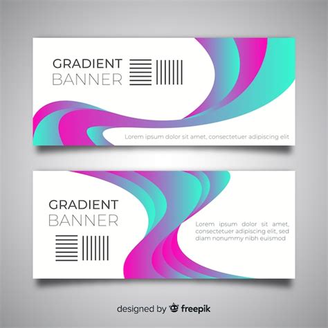 Free Vector | Abstract banners with gradient design