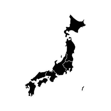 Mapa en blanco de japón mapa de alta calidad de japón con provincias