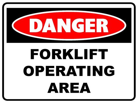 Danger Forklift Operating Area Metal Sign 300 X 225mm Ebay