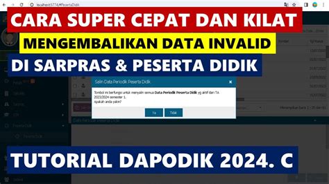 Cara Cepat Salin Data Periodik Sarpras Peserta Didik Dapodik C