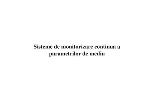 Pdf Sisteme De Monitorizare Continua A Parametrilor De Mediuiota Ee