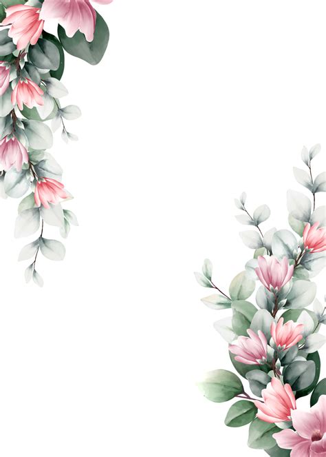 Watercolor Flower Frame Png Infoupdate Org