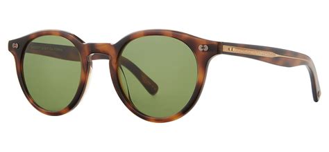 Garrett Leight Clune X Sunglasses Spotted Brown Shell Pure Green Tortoise Black