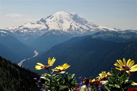 Mt Rainier Viewed From Nearby Crystal Mountain Laura Dillaway Flickr