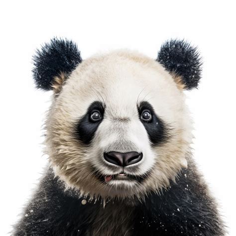 Un Oso Panda Con Pelaje Blanco Y Negro En La Cara Foto Premium