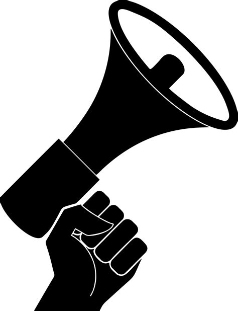 Megaphone Clipart Black And White Megaphone Black And White