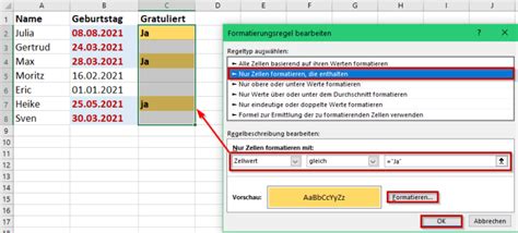 Excel Bedingte Formatierung Office Lernen