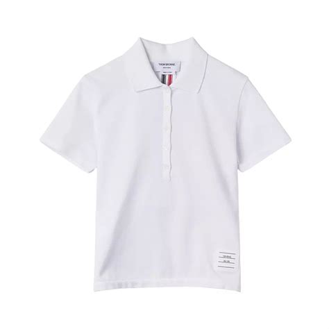 Jual Thom Browne Thom Browne Center Back Rwb Stripe Classic Pique Polo