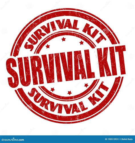 Survival Kit Sign Or Stamp Stock Vector Illustration Of Help 190513931